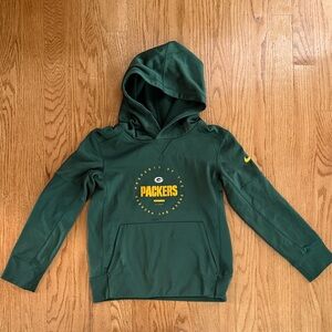 Nike Green Packers Kids Therma Fit Hoodie
